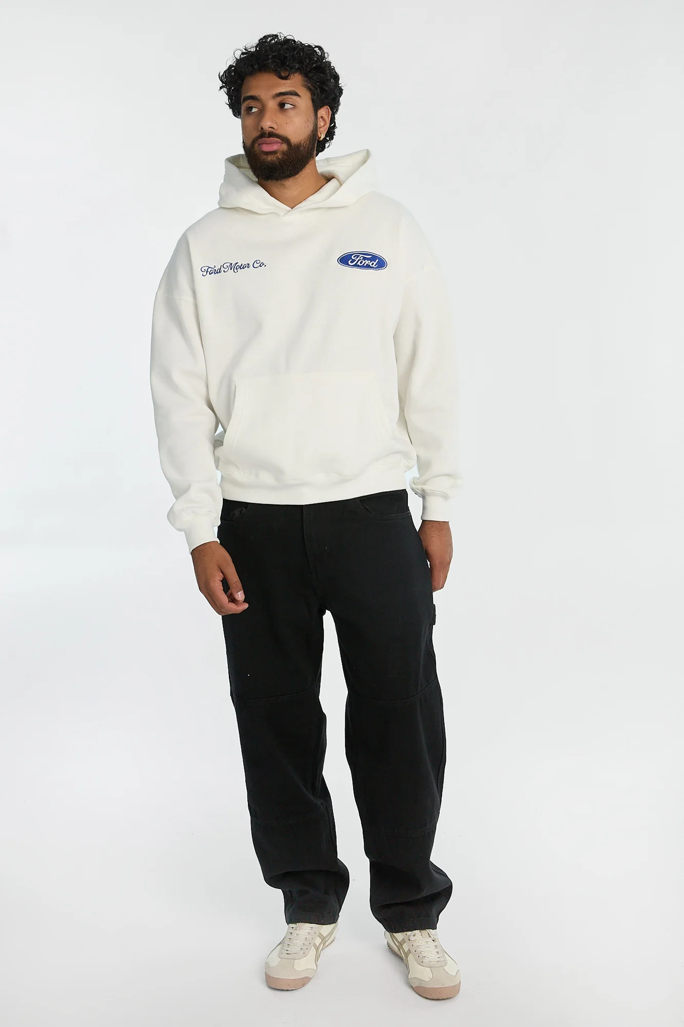 Mens Cut & Sew Black Carpenter Jeans - Image 4