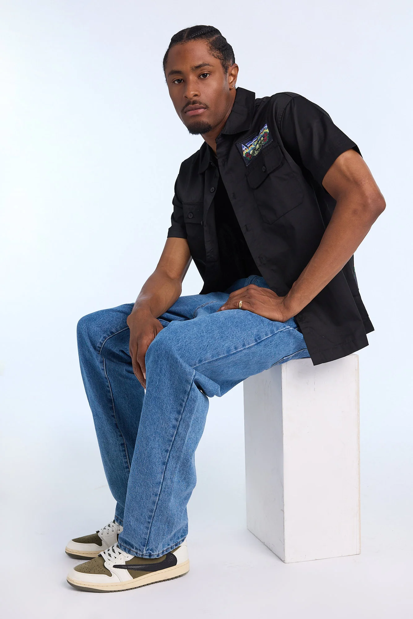 Arsenic Mens Burning Reaper Twill Button-Up - Image 6