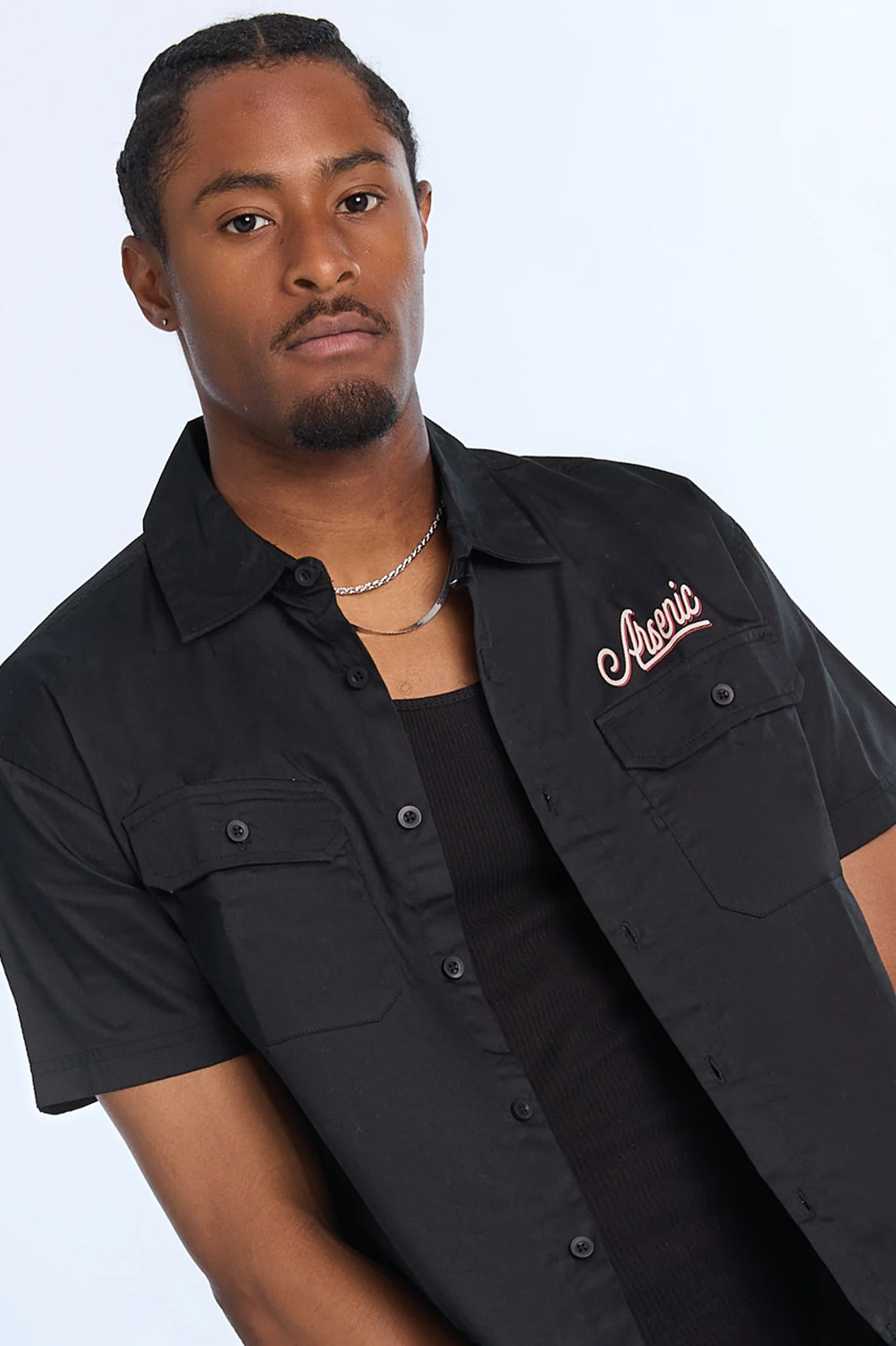 Arsenic Mens Panther & Snake Twill Button-Up - Image 3