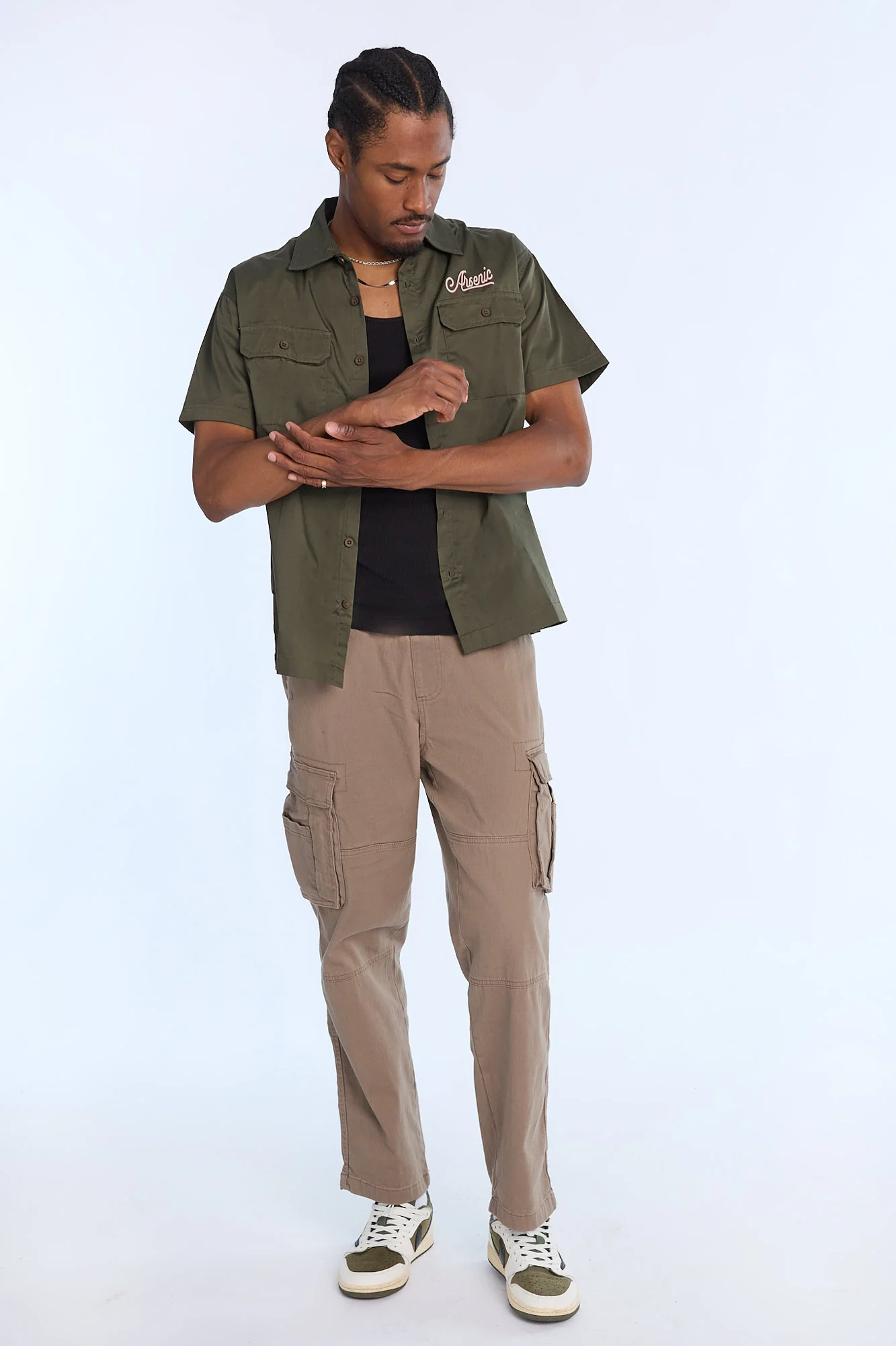 Arsenic Mens Panther & Snake Twill Button-Up - Image 8
