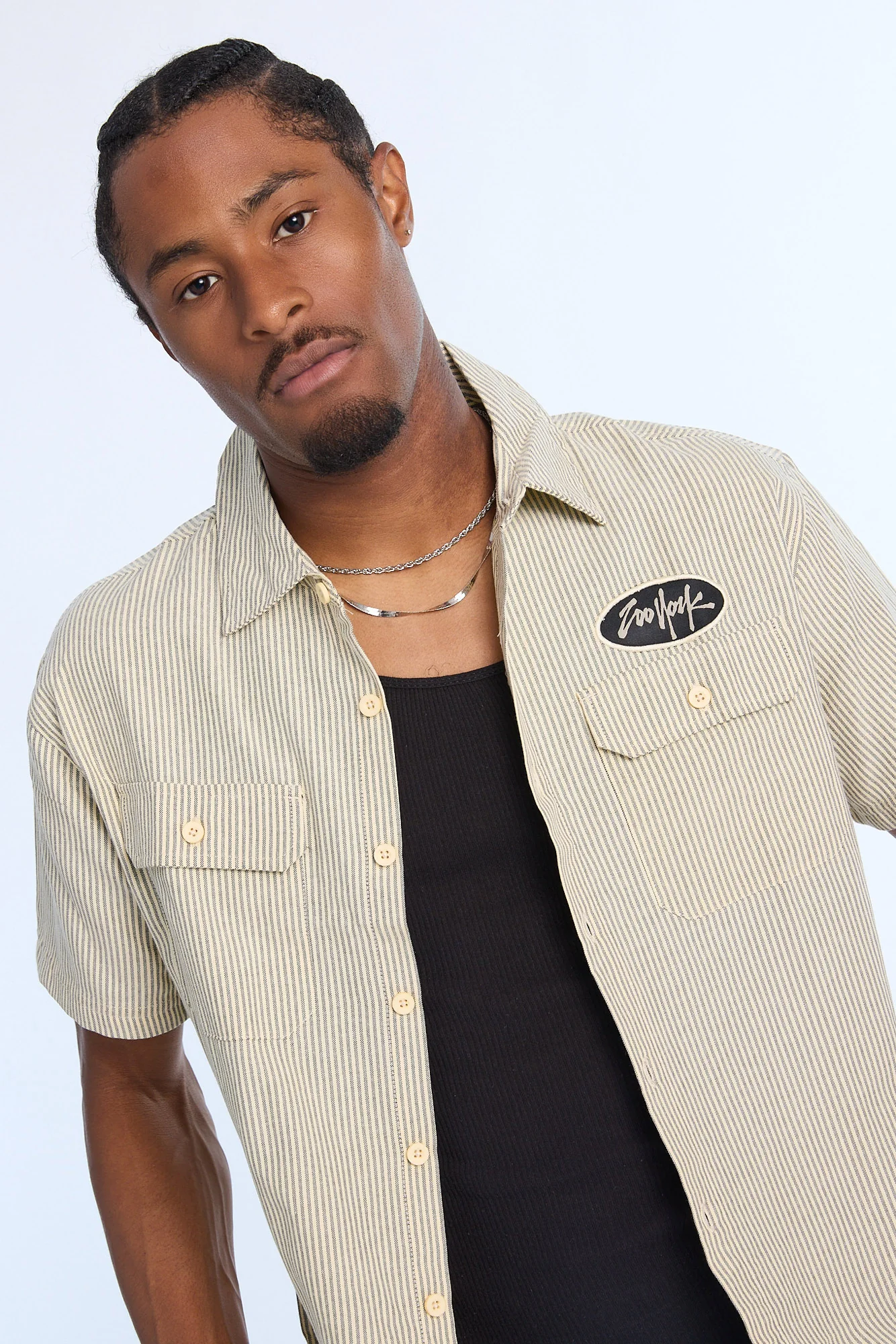 Zoo York Mens Oval Patch Logo Twill Button-Up - Image 6