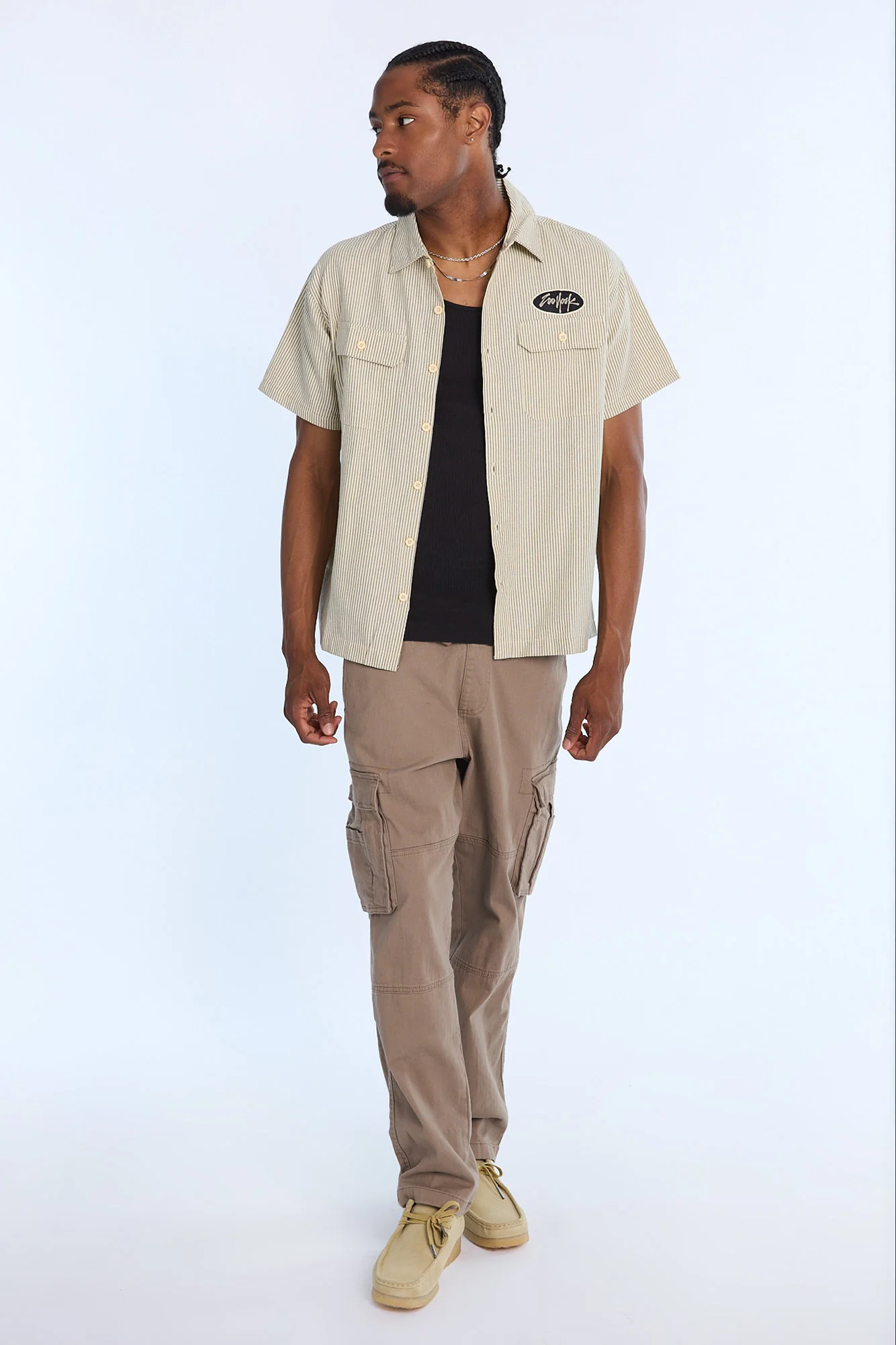 Zoo York Mens Oval Patch Logo Twill Button-Up - Image 8