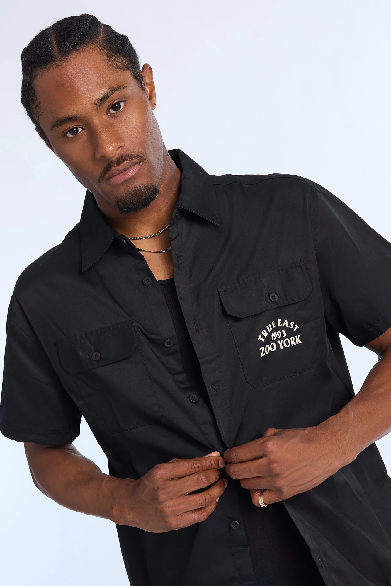 Zoo York Mens True East 1993 Twill Button-Up - Image 3
