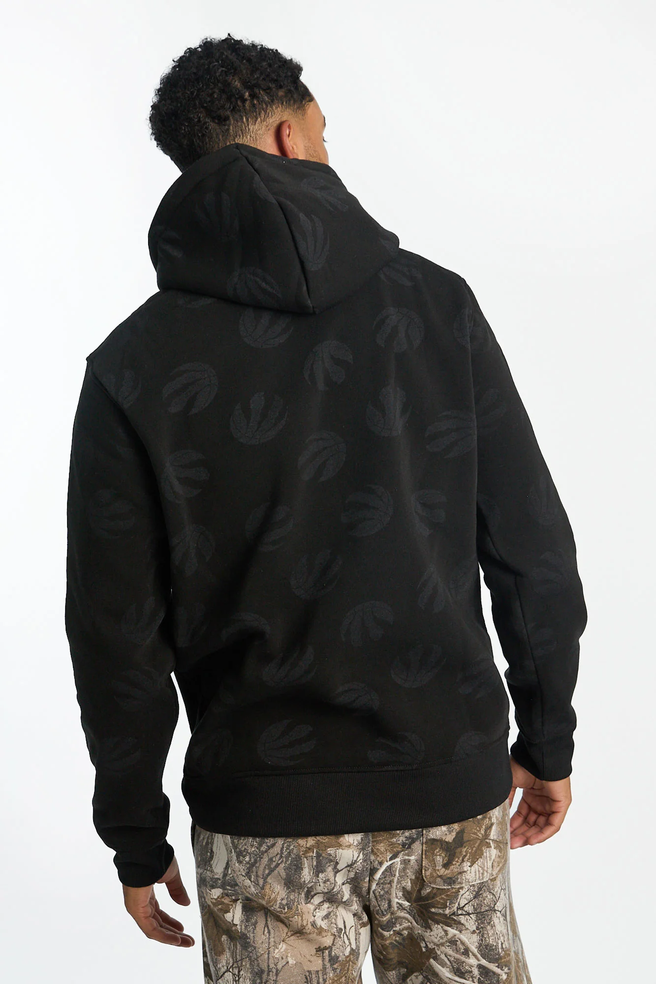 Mens Toronto Raptors AOP Chenille Logo Hoodie - Image 3